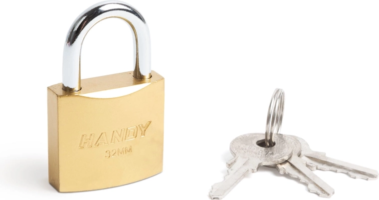 Cadenas en laiton de 32 mm avec anse de Ø 5 mm