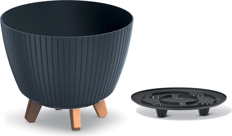 pot de fleurs lamia 28,8 cm anthracite