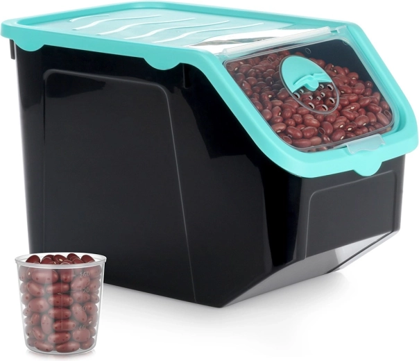 Réservoir noir pour fruits et légumes avec couvercle 12 l