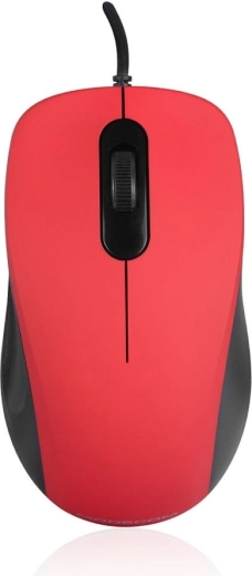 Souris optique filaire silencieuse MODECOM MC-M10S, rouge
