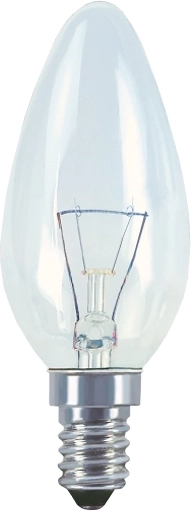 Ampoule bougie 240 V 25 W E14 claire TES-LAMP