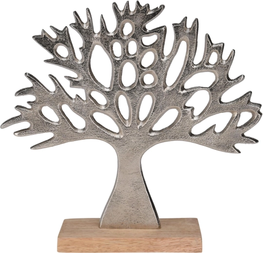 Arbre décoratif en aluminium et bois de manguier