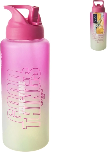 Bouteille en tritan Moly Light 1 l rose et verte