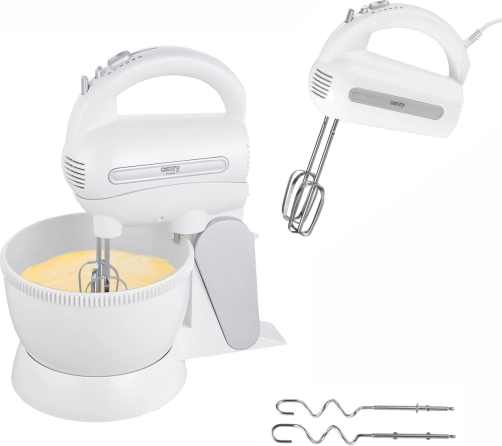Camry CR 4213 Mixeur avec bol rotatif, robot de cuisine turbo, 4 accessoires, 600 W