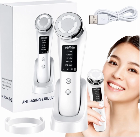 Appareil de massage facial EMS 5 en 1 avec lumière LED