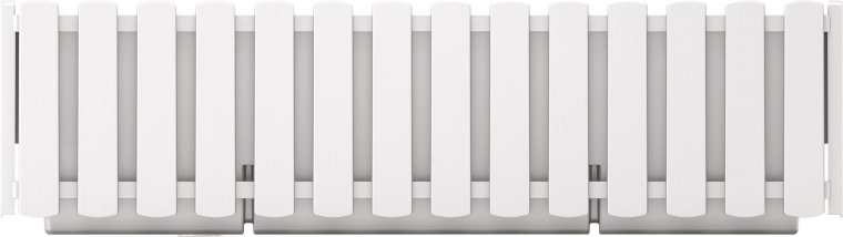 Jardinière suspendue en plastique avec support et arrosage 58 cm – blanche