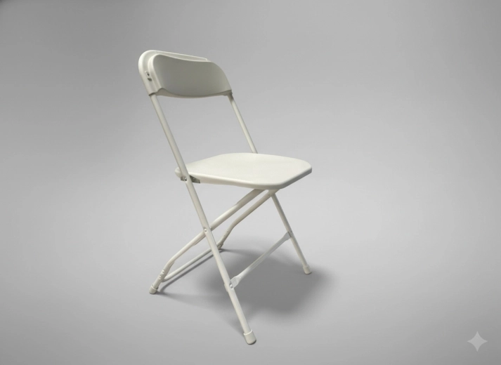 Chaises pliantes blanches de restauration – Blanc