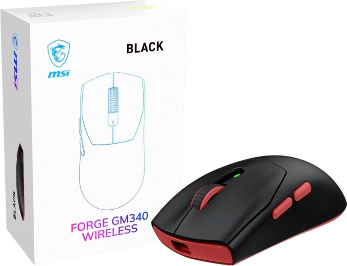 Souris gaming sans fil MSI Forge GM340W noire
