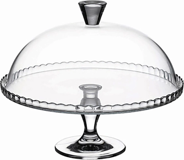 Plateau à gâteau en verre avec cloche PATISSERIE 32,2 cm