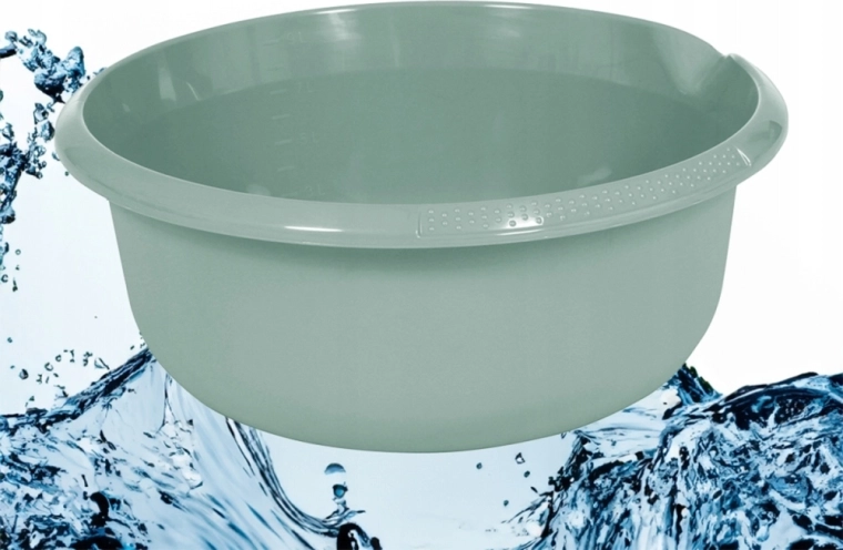 Bassine ronde Nordic green 36 cm, 9 l avec bec verseur