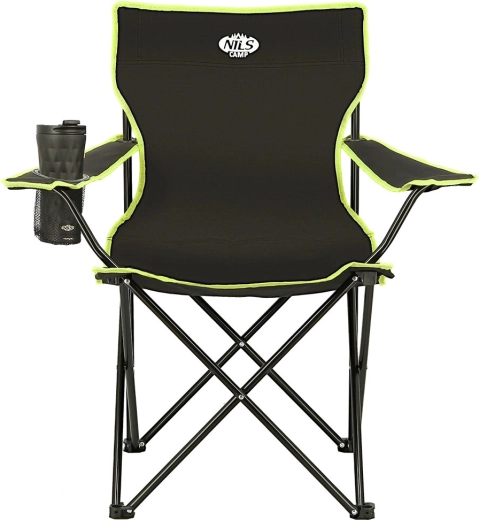 Chaise de camping pliante NILS CAMP, couleur citron vert