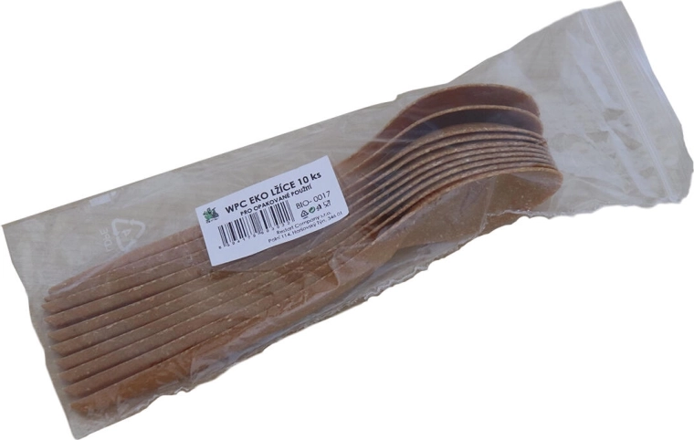 Cuillères écologiques en WPC, lot de 10 pièces