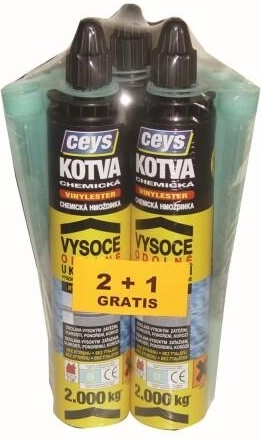 Ancrage chimique vinylester 300 ml 2+1 gratuit