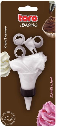Douille en tissu pour gâteaux TORO avec 4 embouts