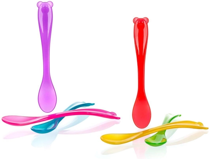 Cuillères pour enfants 4Kids, en plastique, 13,5 cm, assortiment de couleurs, 3 pcs
