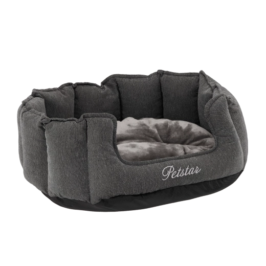 Panier gris pour chiens et chats 62 × 55 × 22 cm