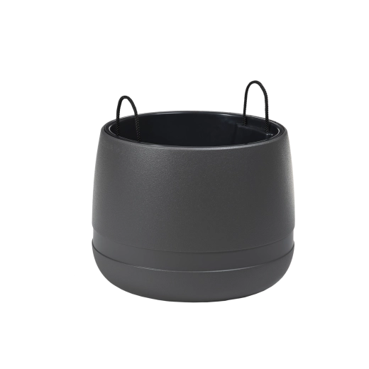 Jardinière Koma en forme de coupe 48 cm, anthracite