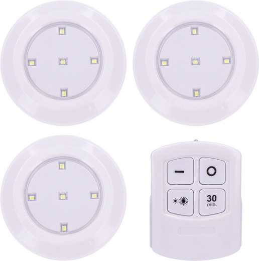 Solight lampes LED avec télécommande 3 × 50 lm, minuterie, à piles