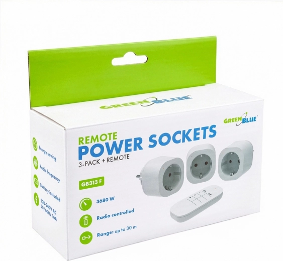 Lot de 3 prises et télécommande pour plusieurs appareils