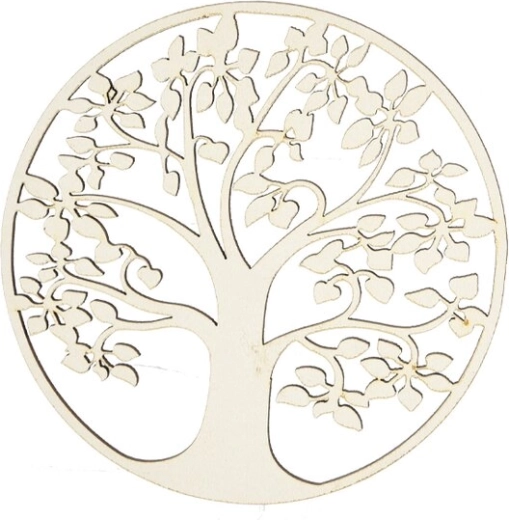 Sous-verre en bois en forme d’arbre 10 cm