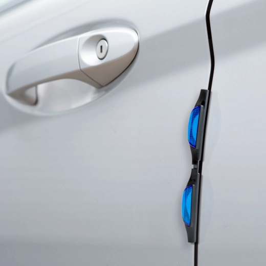Protection réfléchissante des bords de portières de voiture, bleue – 2 pièces