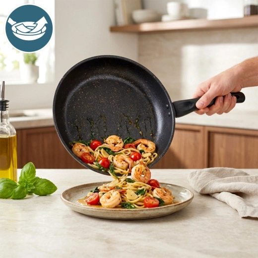 Revêtement en granit antiadhésif pour une cuisson plus saine