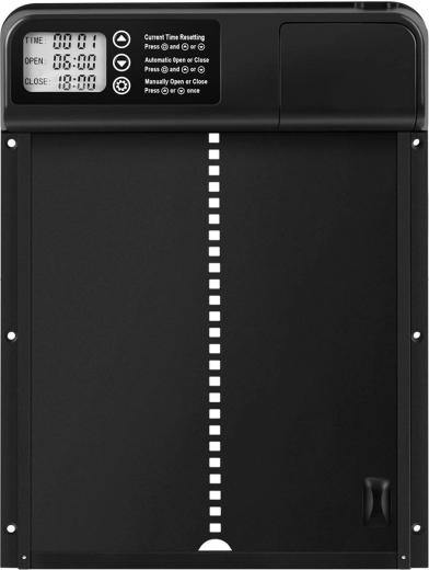 Porte automatique pour poulailler avec minuterie et capteur de lumière - 1 pièce