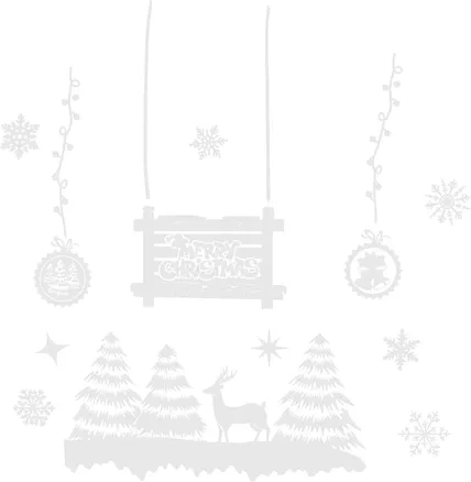 Motifs festifs pour fenêtres et miroirs