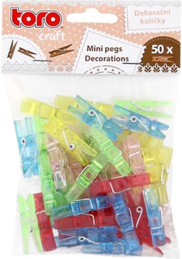 Mini pinces en plastique TORO, 50 pcs