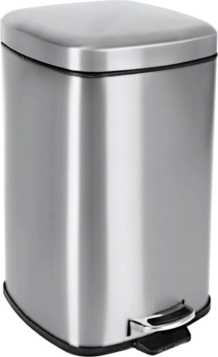 Poubelle carrée en acier inoxydable avec pédale 20 l