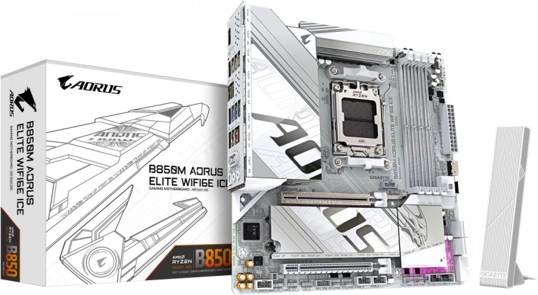 Gigabyte AORUS B850M ELITE WiFi 6E ICE carte mère mATX (AM5)