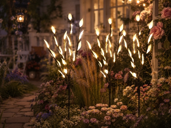 Trois arbres lumineux avec 60 LED