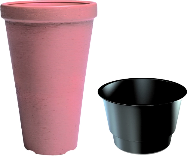 Pot de fleurs Classic Tower, brique, 30 cm