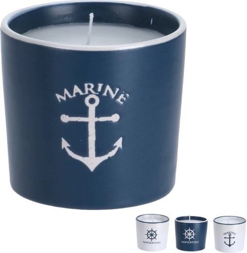 Bougie décorative SEA dans un récipient en céramique