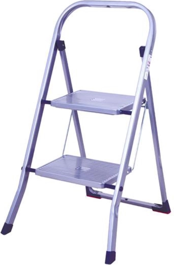 Escabeau pliant en acier à 2 marches, capacité 150 kg