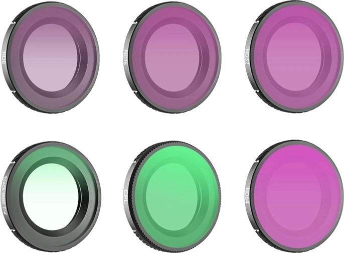 Set de 6 filtres Sunnylife pour DJI Osmo Nano – 1/4 Black Mist, CPL, ND8, ND16, ND32, ND64