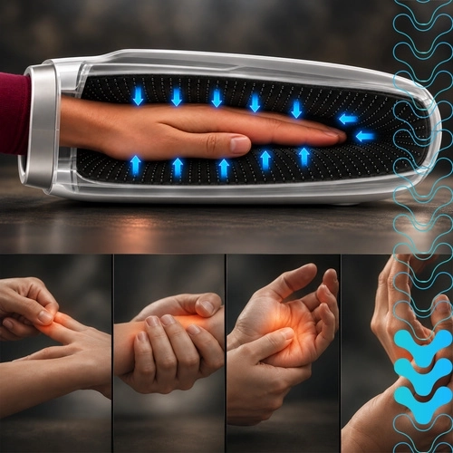Massage par compression pour le confort des mains