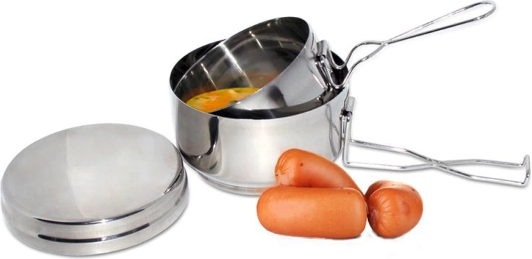 Gamelle TORO – set inox 2 bols avec couvercle, 0,45/0,9/1,9 l, diamètre 12,9 et 15 cm
