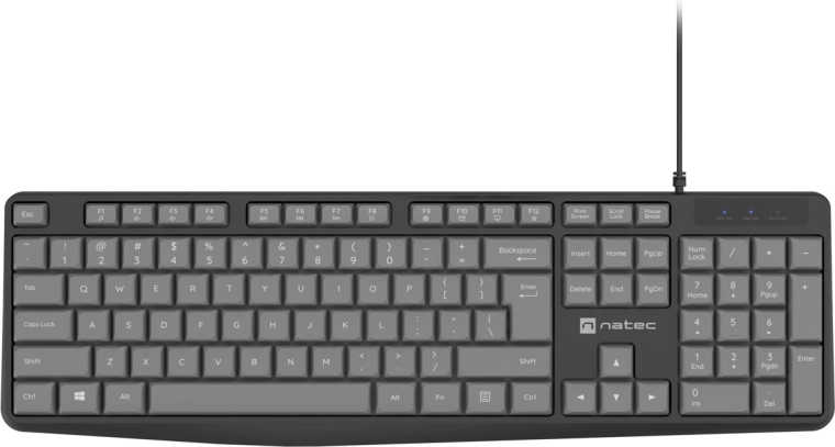 Clavier Natec Nautilus US Slim noir et gris