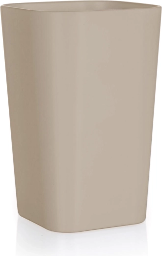 Gobelet de salle de bain en plastique beige-gris 11 cm