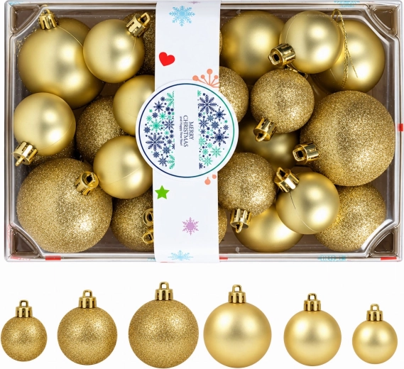 Décorations de Noël incassables pour sapin, lot de 26 pièces