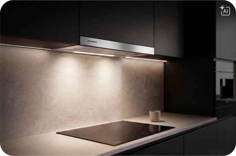Éclairage LED de la table de cuisson