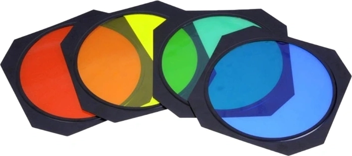 4 filtres gélatine colorés pour une ambiance créative