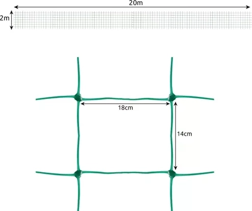 Grand format 2 × 20 m et couleur verte discrète