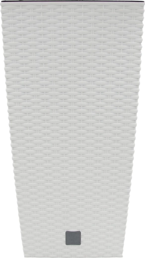 Cache-pot en plastique Rato Square 26,5 × 26,5 × 50 cm blanc