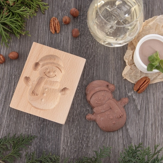 Beau relief de bonhomme de neige pour biscuits et chocolat