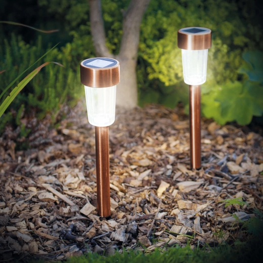 Lampe de jardin solaire LED bronze