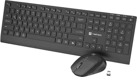 Natec Stingray 2 ensemble sans fil clavier et souris (2-en-1) avec défilement Tilt Scroll