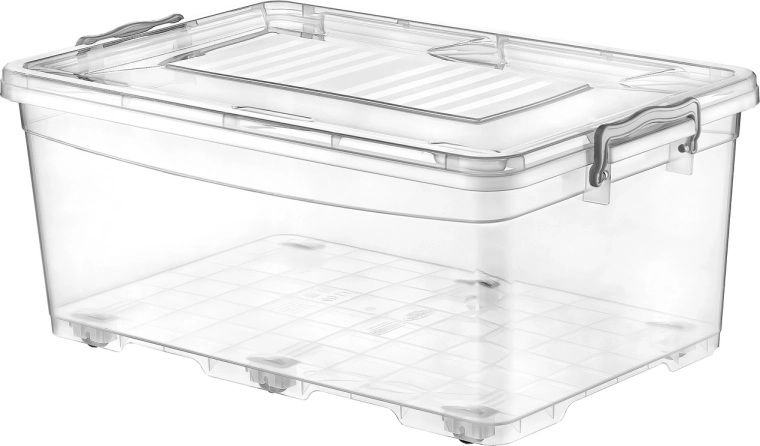 Boîte de rangement avec roulettes 40 l transparente MULTI BOX