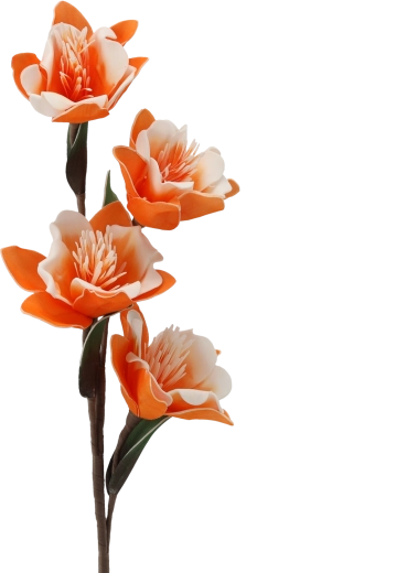 Fleur artificielle décorative 86 cm orange